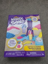 Kinetic Sand Soft Serve Station Ice Cream Maker Blue Pink White