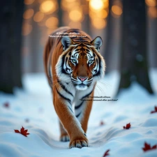 Digital AI Image Art Picture Desktop Wallpaper Background Photo Tiger LTL25004