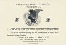 1969 B-2 Souvenir Card, ANA, Jackass Eagle, excellent MNH with original envelope