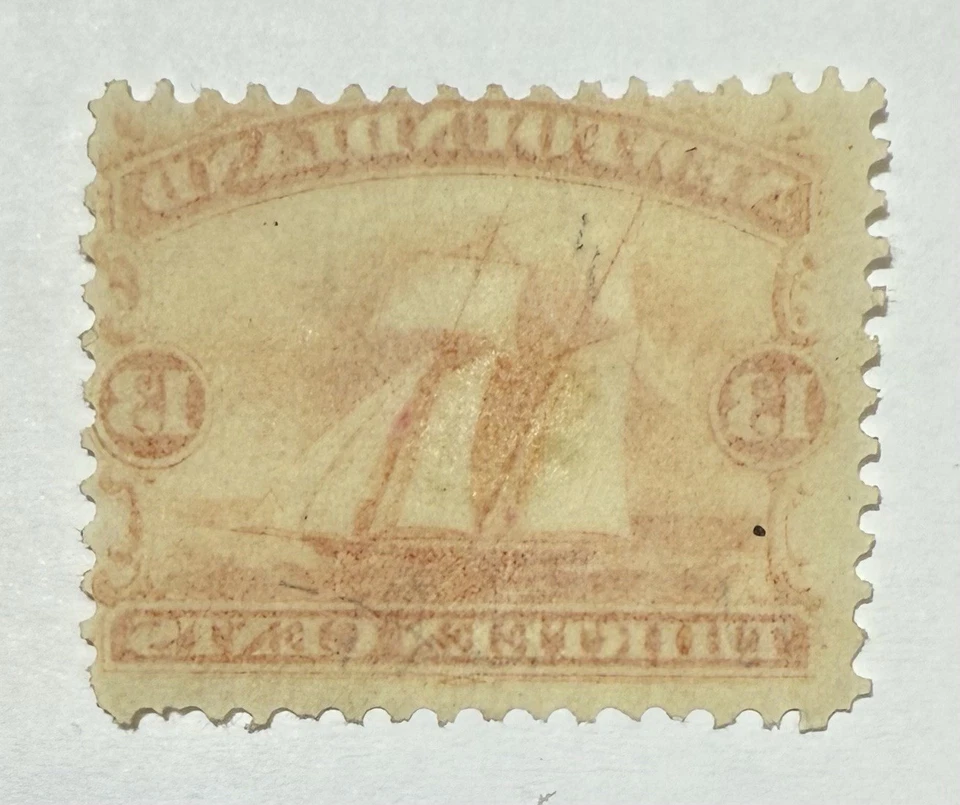 Terranova #30 1870 13c naranja “Velero” en papel de 0,06 mm MNG; $120 UCV Foto 2 de 3