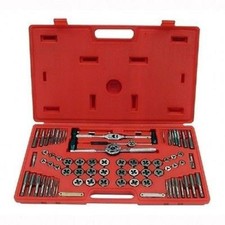 76 Piece Steel Metal SAE Metric Bolt Nut Tap and Die Threading Tool Threader Set