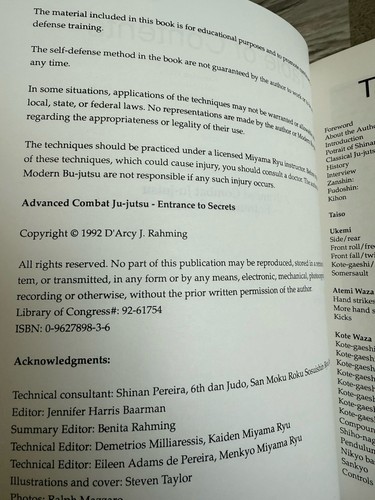 Lot 2 Advanced Combat Ju-jutsu Entrance To Secret & The Lost Art D’Arcy Rahming - Foto 6 di 8