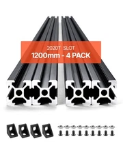 VEVOR 4PCS 47.2 in (1200mm) T Slot 2020 Aluminum Extrusion Anodized Linear Rail