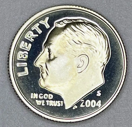 2004-S Proof Silver Roosevelt Dime 90% .900 San Francisco Mint
