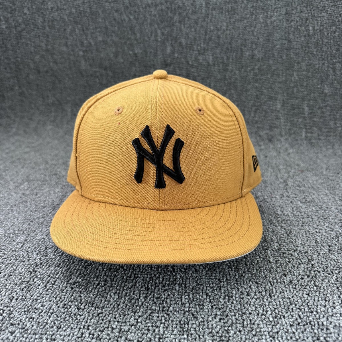 New Era New York Yankees Fitted Hat Tan Flat Brim Cap