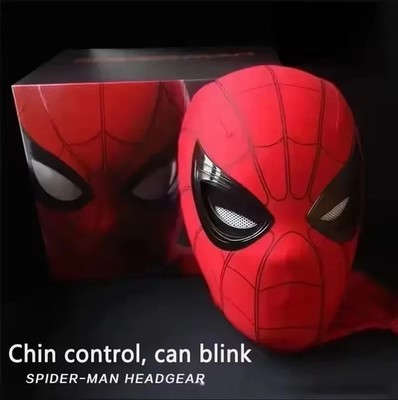 Spiderman Miles Morales Cosplay Maske mit beweglichen Augen Kinder Erwachsene