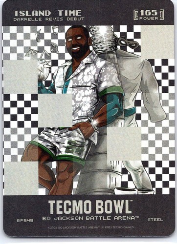 Bo Jackson Battle Arena Tecmo Bowl Island Time Big Pixel SP Steel Darrelle Revis