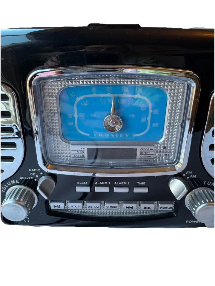 Crosley Cosir CR612-BK Reloj despertador digital dual Reproductor de CD Radio AM/FM Negro Foto 2 de 4