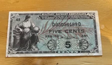 5c series 481 Liberty Military payment certificate , AU