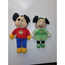 Vintage 70  s Knickerbocker Mickey  Minnie Mouse plush, Mickey Mouse clubhouse