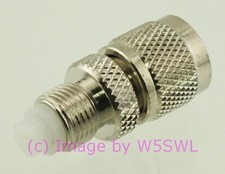 FME Female to Mini-UHF Male Coax Connector Adapter - by W5SWL
