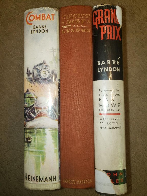 MG Trilogy 3 Books by Barre Lyndon-Combat, Circuit Dust and Grand Prix