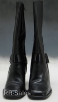 Antonio Melani Black Mid Calf 10 1/4 Length Size 9 Zip Up High Heel Leather Boot Antonio Melani Black Mid Calf 10 1/4 Length Size 9 Zip Up High Heel Leather Boot