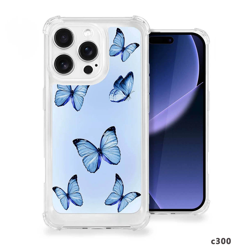 iPhone 14 Pro Max 15 16 Plus Samsung A56 A16 Butterfly TPU Case