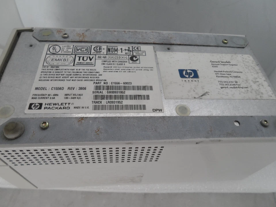 HP DDS3 DAT24 SCSI SureStore External Drive C1556D C1556-60023 DustCoverMissing - Image 3 of 3