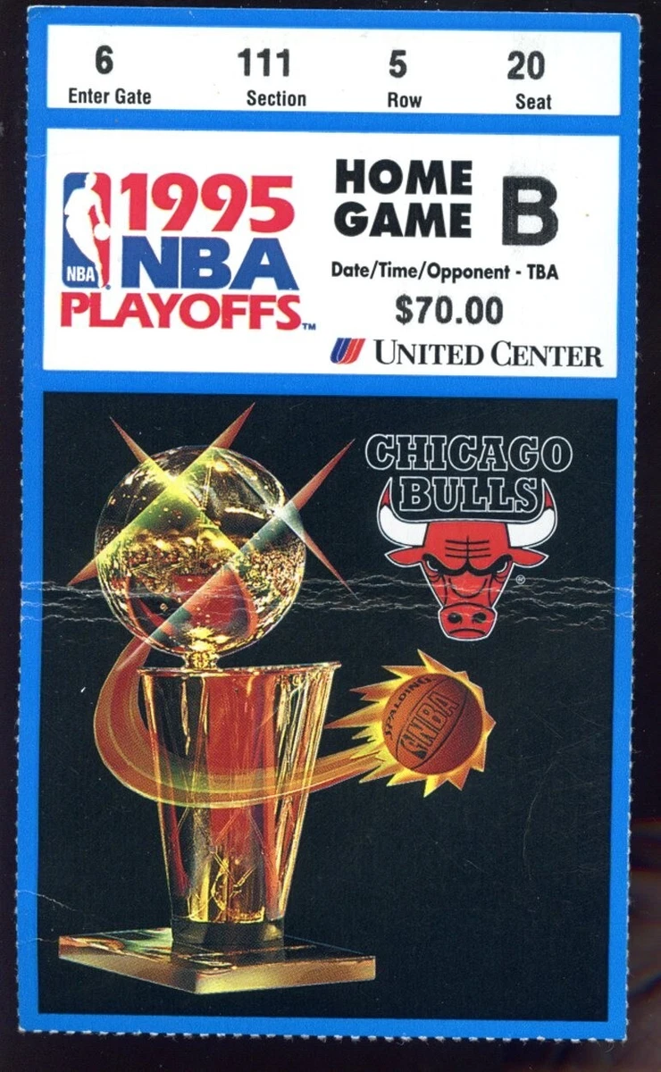 Basketball Chicago Bulls 1995 Vintage Sports Ticket Stubs for sale