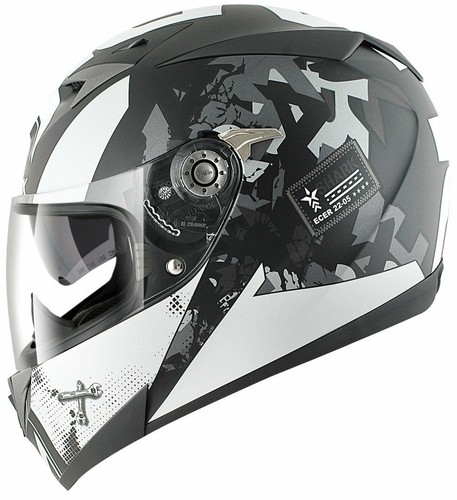 Shark S700-S Trax Matt KAS Motorcycle Motorbike Helmet Black Sliver Free  Pinlock | eBay