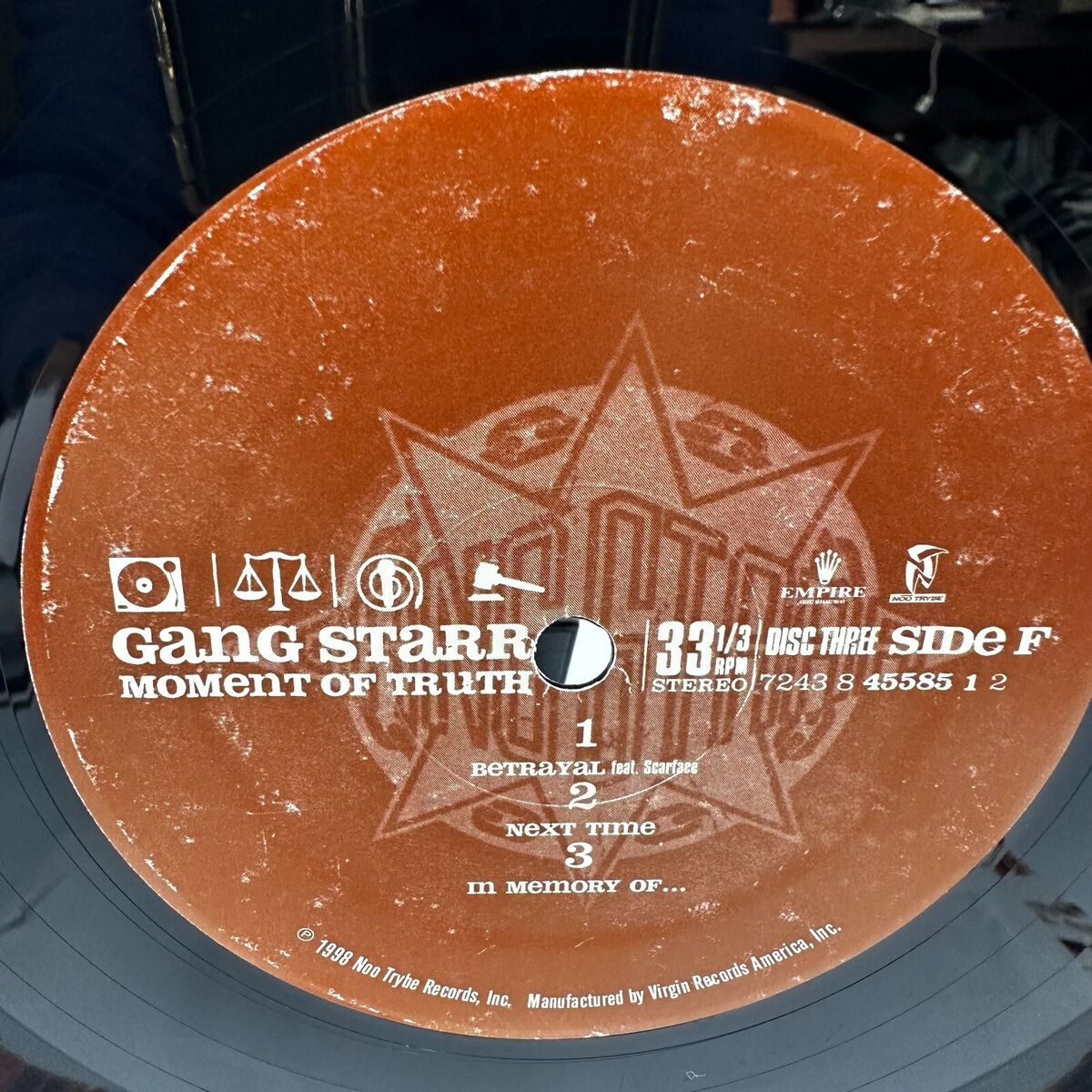 From Japan Gang Starr / Moment of Truth 1998 US Original 3LP From Japan Gang Starr / Moment of Truth 1998 US Original 3LP