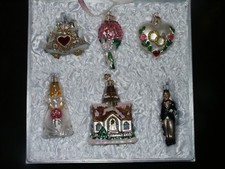 Wedding Collection 6 pc. 14011 Old World Christmas Glass Ornament Boxed Set