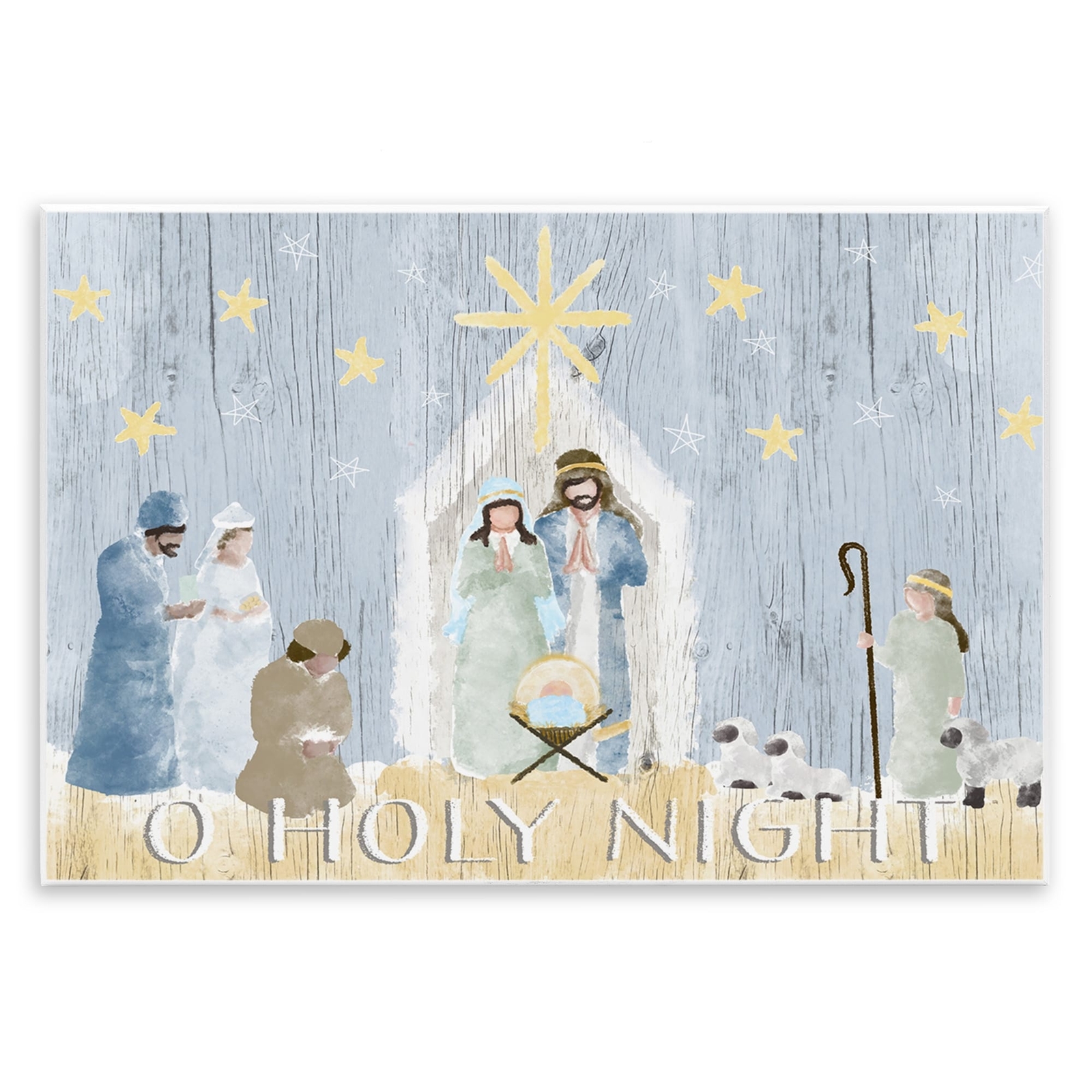 Stupell Nativity Barn Stable Christmas Holiday Rustic Scene