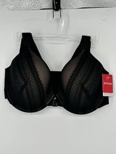 NEW! SPANX Bra-llelujah! Illusion Lace Full Coverage Bra Black Sz 34DD 30061R W1