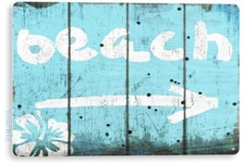 TIN SIGN Beach Arrow, Metal Décor, Beach House, Cottage, Lake House, Bar, A841
