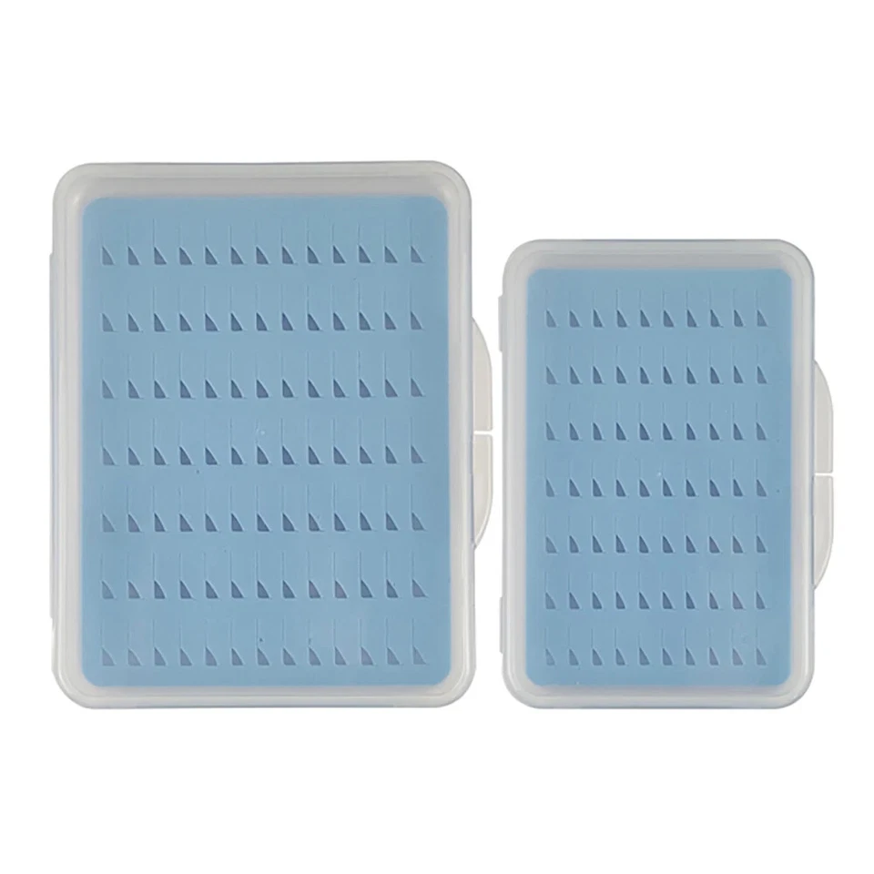 Aventik Clear Slim Fliegenfischen Box mit blauem Schaumstoff Angelgerät Aufbewahrung