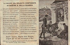 RICORDO 1915-1916 WWI LA MADRE DEL SOLDATO MADONNA DELLA GUARDIA GENOVA C4-K97
