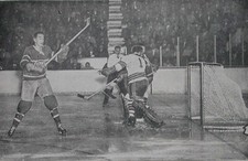 PRINT HOCKEY PICTURE NEW YORK RANGERS CHUCK RAYNER vs MONTREAL CANADIENS