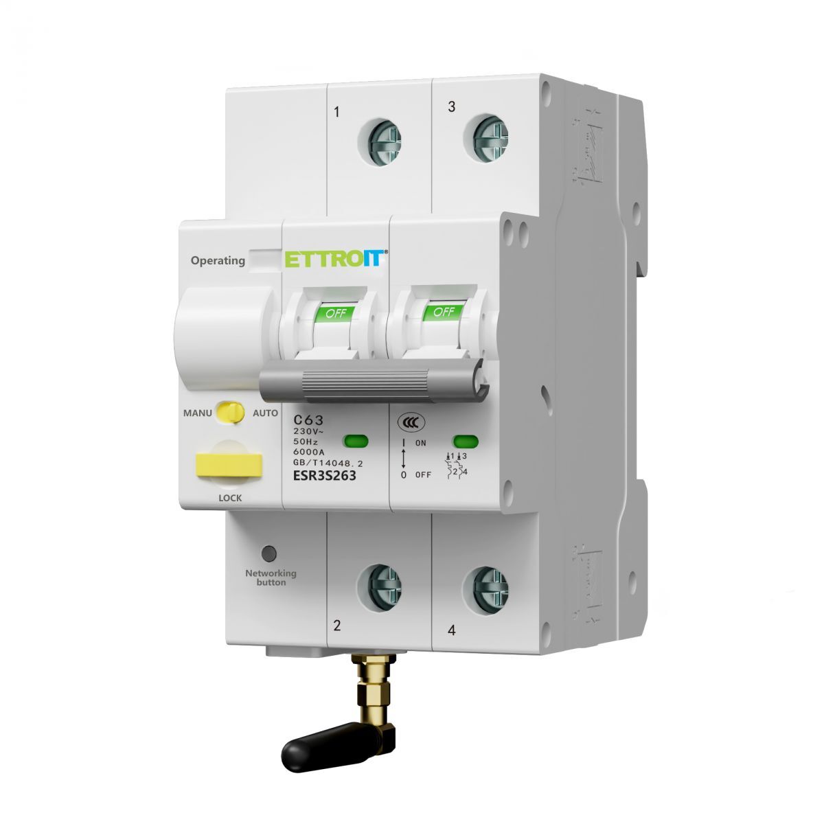 Interruttore Magnetotermico Smart 32A 1 Poli  Smartlife Tuya