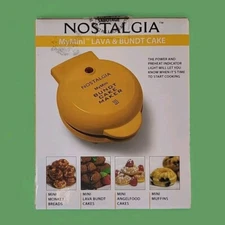 Nostalgia My Mini Lava Donut Muffin And Bundt Cake Maker NEW IN BOX F20