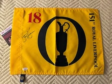 Brian Harman SIGNED The British Open Golf Flag JSA Authenticated COA 2023 151st
