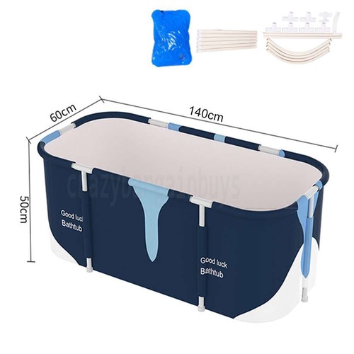 Folding Bathtub Portable PVC Foldable Water Tub Place Room Spa Bath Tub Adult - Picture 14 of 14