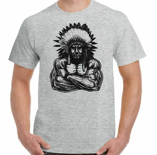 Fitness Bodybuilding Gewicht Training Top Indianerhäuptling Mma UFC T-Shirt - Bild 18 von 25