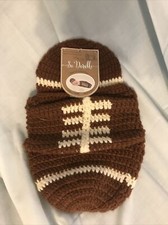 NEW So Dorable BABY INFANT Crochet 2Pc Football Hat Body Set Brown NEW 3067