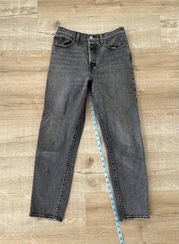 Levi’s Premium Wedgie Button Fly Jeans 30 Washed Black Grey - Picture 12 of 12