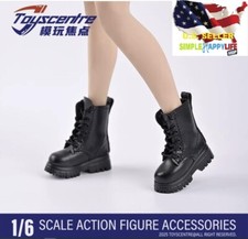 1/6 black combat Boots for 12" female figure TBLeague worldbox hot toys ❶USA❶