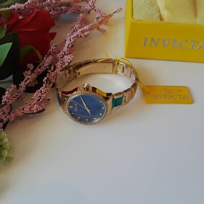 Invicta Blue & Gold-tone Wildflower Bracelet Watch | eBay display picture 1