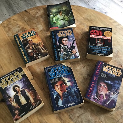 Star Wars Paperback Book Lot Jedi Quest Rebel Dawn Han Solo Hutt Gambit