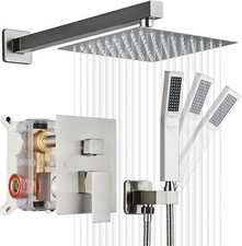 Shower Faucet Set,Brushed Nickel Shower System Shower Faucet with 10 Inch Rai...