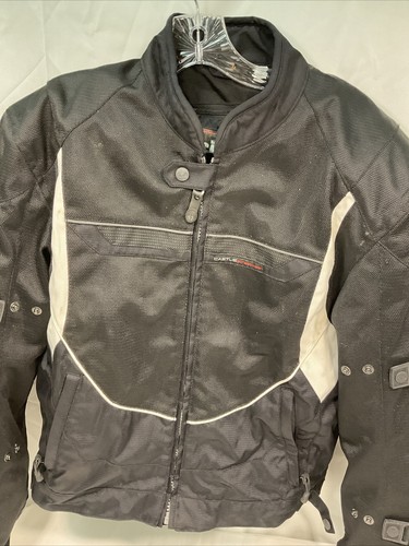 Castle Streetwear Padded Motorcycle Coat Jacket: M - Black - Picture 3 of 12