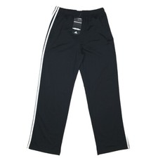 Adidas 3 Stripe Track Activewear Women's Pants size L Black/White Polyester