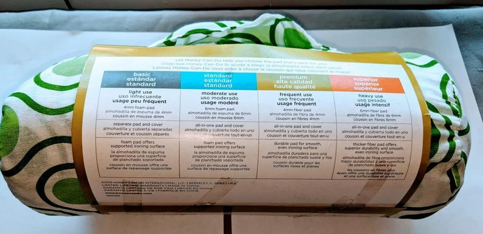 New Premium Honey Can Do Ironing Board Cover Green Dots - Image 3 of 3