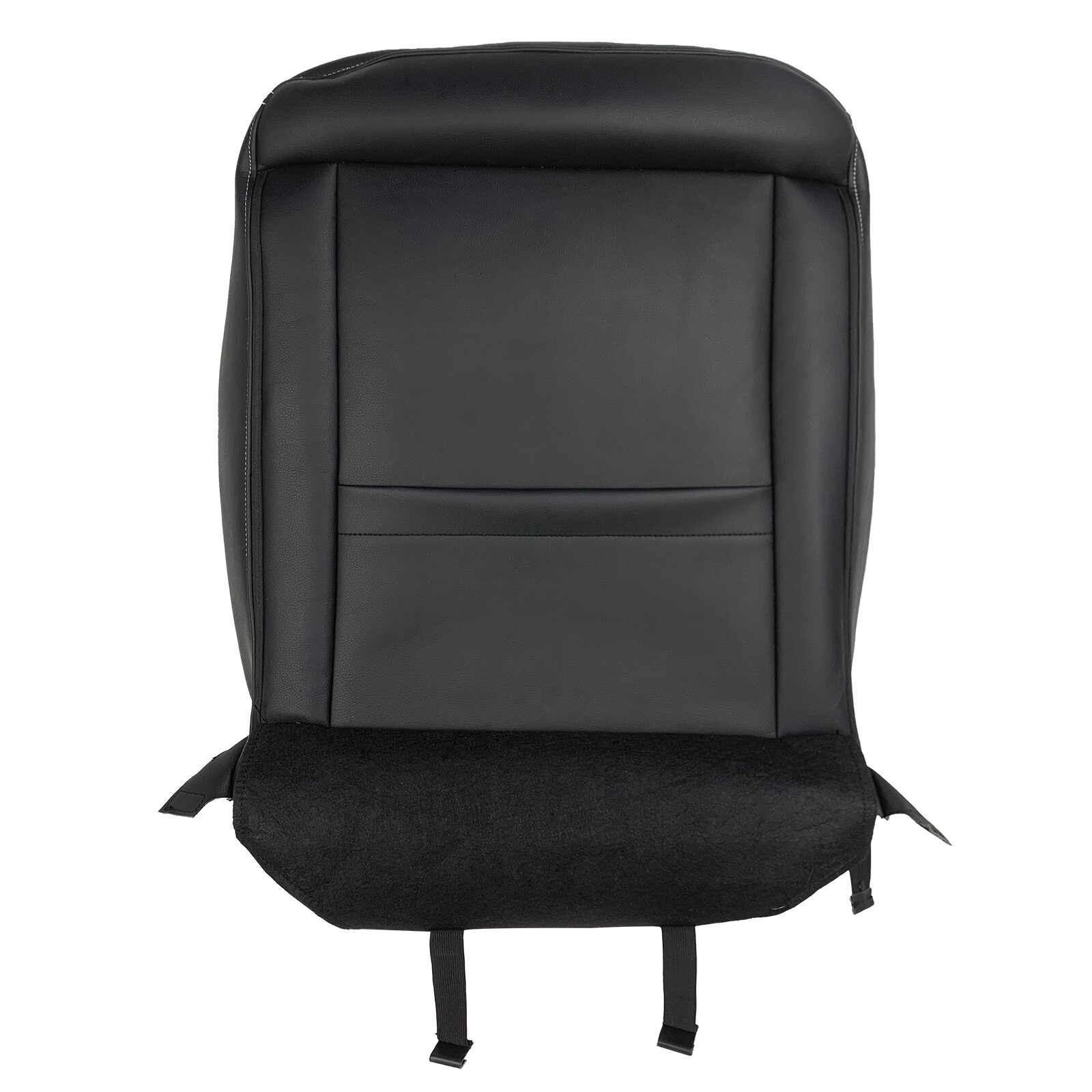 Driver Passenger Bottom Top Leather Seat Cover Blk For 15-19 Silverado 1500 2500