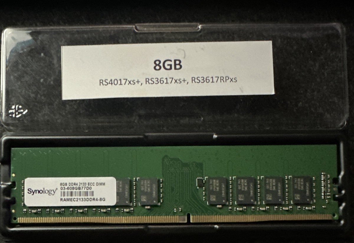 Synology純正 DDR4 2133 8GB ECC メモリ Synology 8GB DDR4-2133 ECC DIMM Server Memory P/N 03-608GB77D0