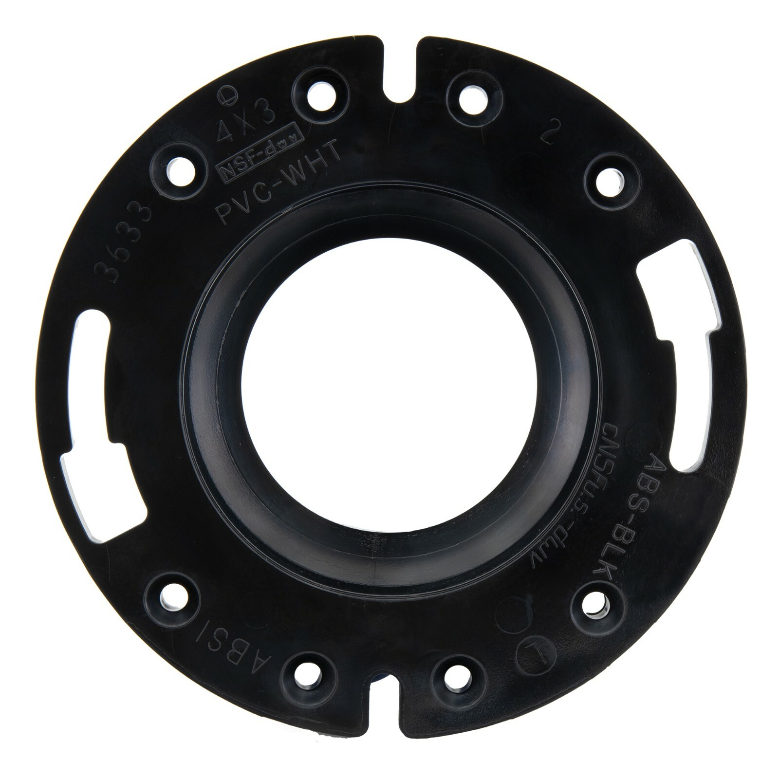 RV Toilet Closet Flange 4x3 ABS Plastic Toilet Mount Optional Wax Ring