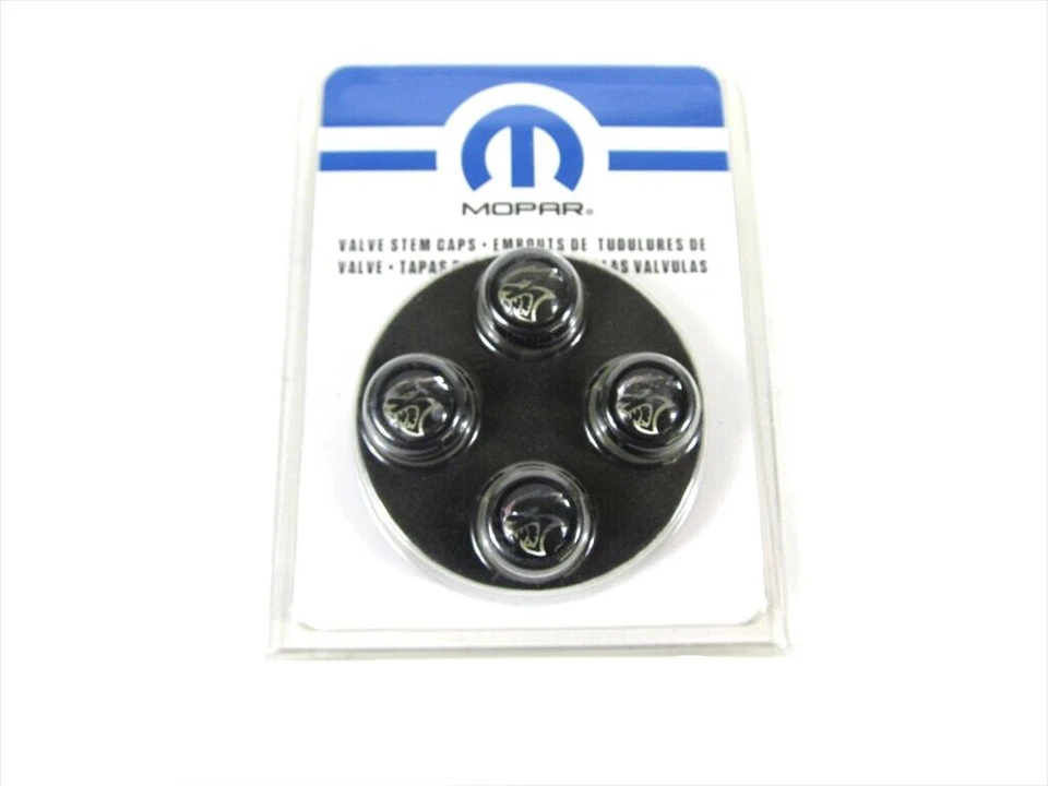 CARGADOR DODGE CHALLENGE HELLCAT 15-24 4 TAPAS DE VÁSTAGO DE VÁLVULA DE NEUMÁTICO CON LOGOTIPO NUEVO MOPAR Foto 4 de 4