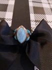 Genuine Larimar & Sleeping Beauty Turquoise Ring in SIZE 6 — photo 6
