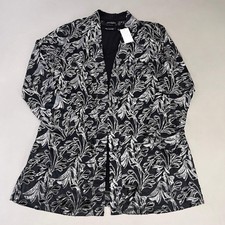 SUSAN GRAVER Knit Cardigan  Tank Set Women's Sz S Grey / Black A384258F19625 N