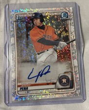 2020 Bowman - Chrome Prospects Autographs Jeremy Pena Speckle Refractor /299 